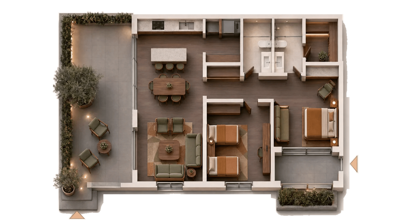 Departamento Tipo 1 - 1 / 4
